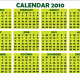 Free Vector: Simple Calendar 2010 Design