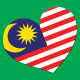 Free Vector: Heart Malaysia Icon